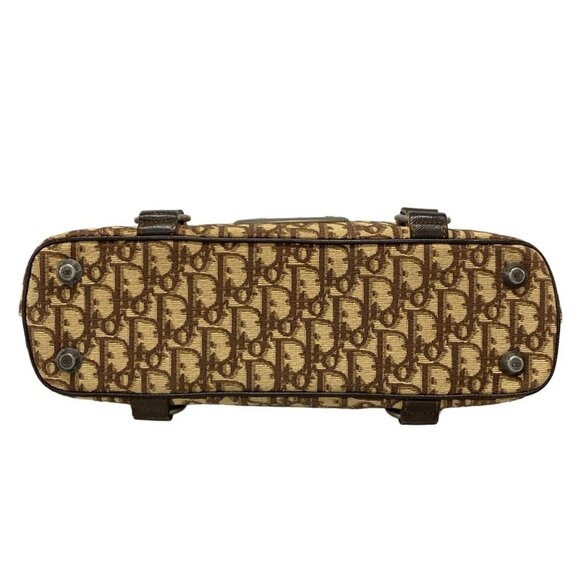Auth DIOR/ChristianDior Vintage Traveler - Beige Dark Brown Jacquard Leather - Picture 3 of 16